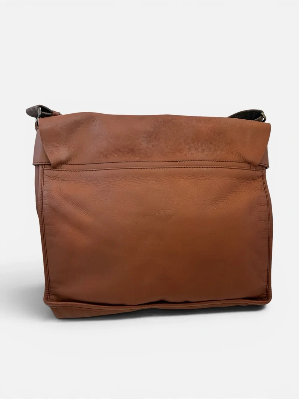 Yves Saint Laurent YSL Vintage Brown Leather Messenger Crossbody Bag